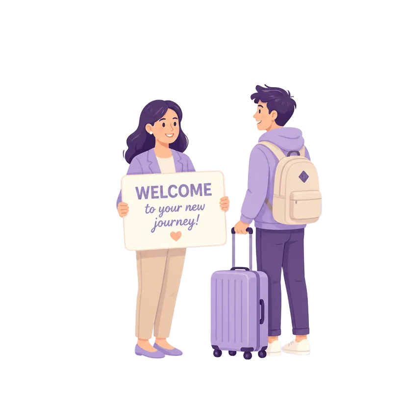 A friendly welcome on arrival